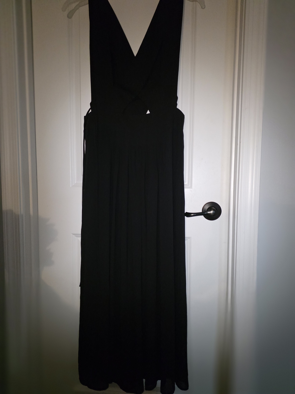 Elegant Black Maxi Dress with V-Neck And Cutouts Slits On Both Sides Endless Ros